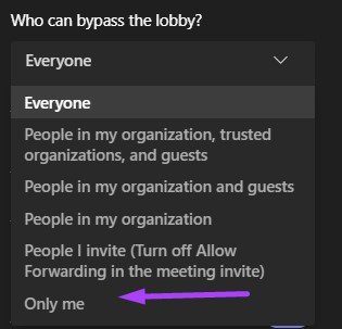 how-to-ensure-microsoft-teams-meeting-invitees-wait-in-the-lobby-step-14-1 كيفية التأكد من انتظار ضيوف اجتماع Microsoft Teams للضيوف في الردهة أو ساحة الانتظار