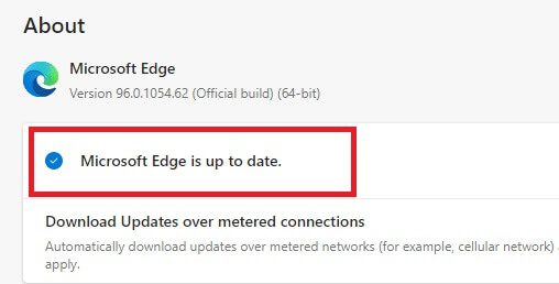 if-the-browser-is-up-to-date-it-will-show-that-mi-1 إصلاح خطأ تغيير شبكة Microsoft Edge في Windows 10