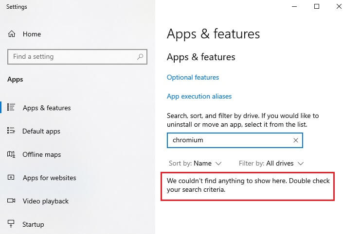 if-the-programs-have-been-deleted-from-the-system-4 كيفية إلغاء تثبيت Chromium على Windows 10