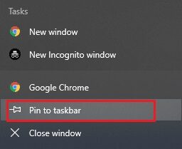 launch-chrome-and-in-the-windows-taskbar-right-cl كيفية تغيير Chrome كمتصفح افتراضي