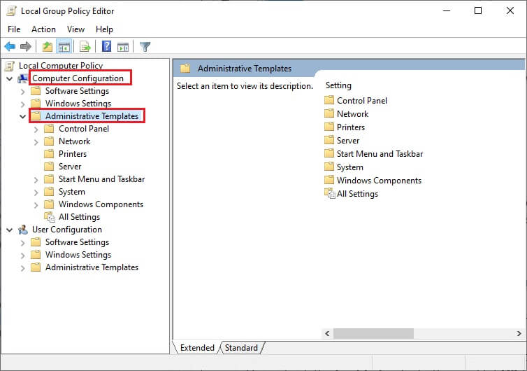 local-group-policy-editor-window- إصلاح خطأ 0x8007000d في تحديث Windows