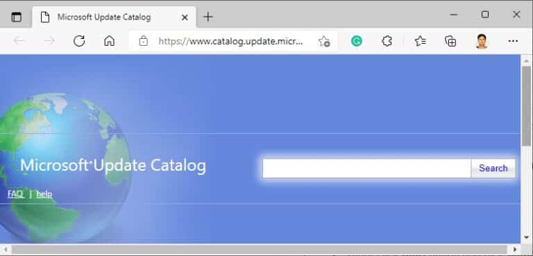 microsoft-update-catalog-search-bar-homepage-768x369-1 إصلاح خطأ 0x8007000d في تحديث Windows
