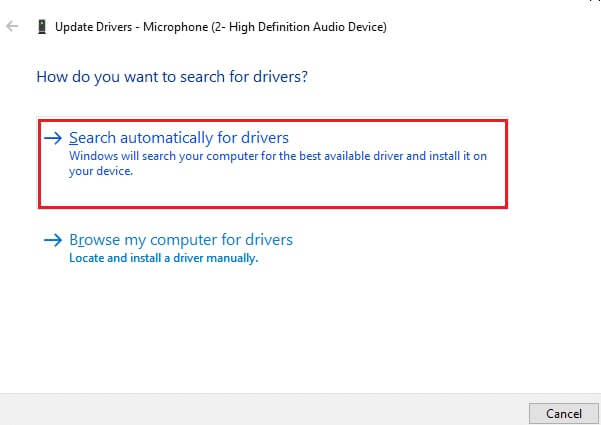 now-click-on-search-automatically-for-drivers-opt-11 كيفية إصلاح مشكلة تأخر مشاركة شاشة Discord
