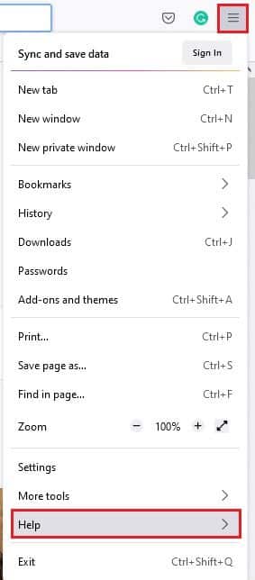 now-select-the-help-option-from-the-drop-down-lis إصلاح عدم استجابة Firefox