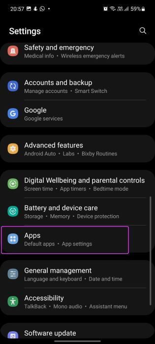 open-apps-menu أفضل 10 طرق لإصلاح عدم عمل تطبيق رسائل Android
