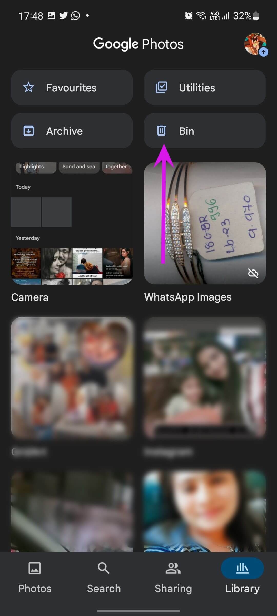 open-bin-menu-recover-deleted-photos-on-samsung كيفية استرداد الصور المحذوفة من هواتف Samsung Galaxy