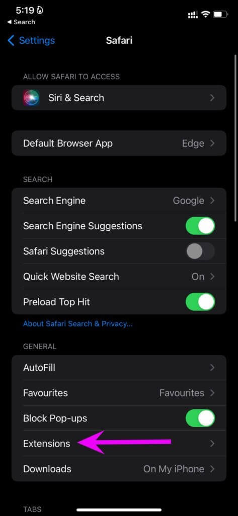 open-extensions-menu-473x1024-1 كيفية طلب موقع سطح المكتب على Safari على iPhone و iPad