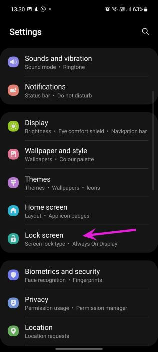 open-lock-screen-fix-fingerprint-scanner-not-working-on-galaxy-phones أفضل 8 طرق لإصلاح عدم عمل الماسح الضوئي لبصمات الأصابع على هواتف Samsung Galaxy