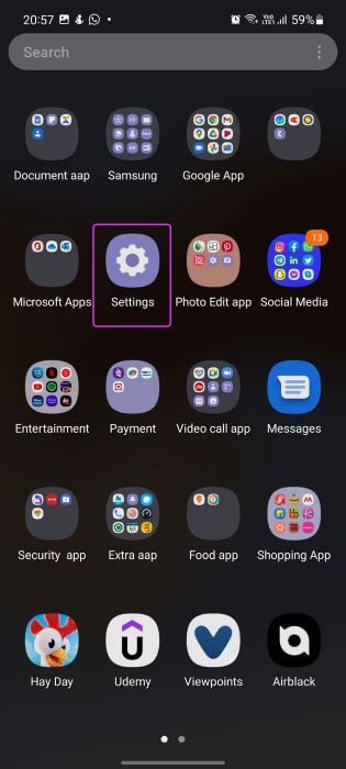 open-settings-menu أفضل 10 طرق لإصلاح عدم عمل تطبيق رسائل Android