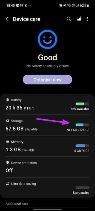open-storage-menu-1 أفضل 9 طرق لإصلاح خطأ فشل الكاميرا في هواتف Samsung Galaxy