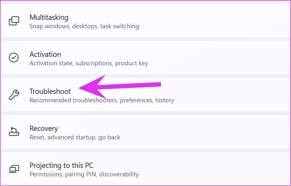 open-troubleshoot-Fix-Bluetooth-Mouse-Not-Working-in-Windows-11 أفضل 9 طرق لإصلاح عدم عمل فأرة Bluetooth مع Windows 11