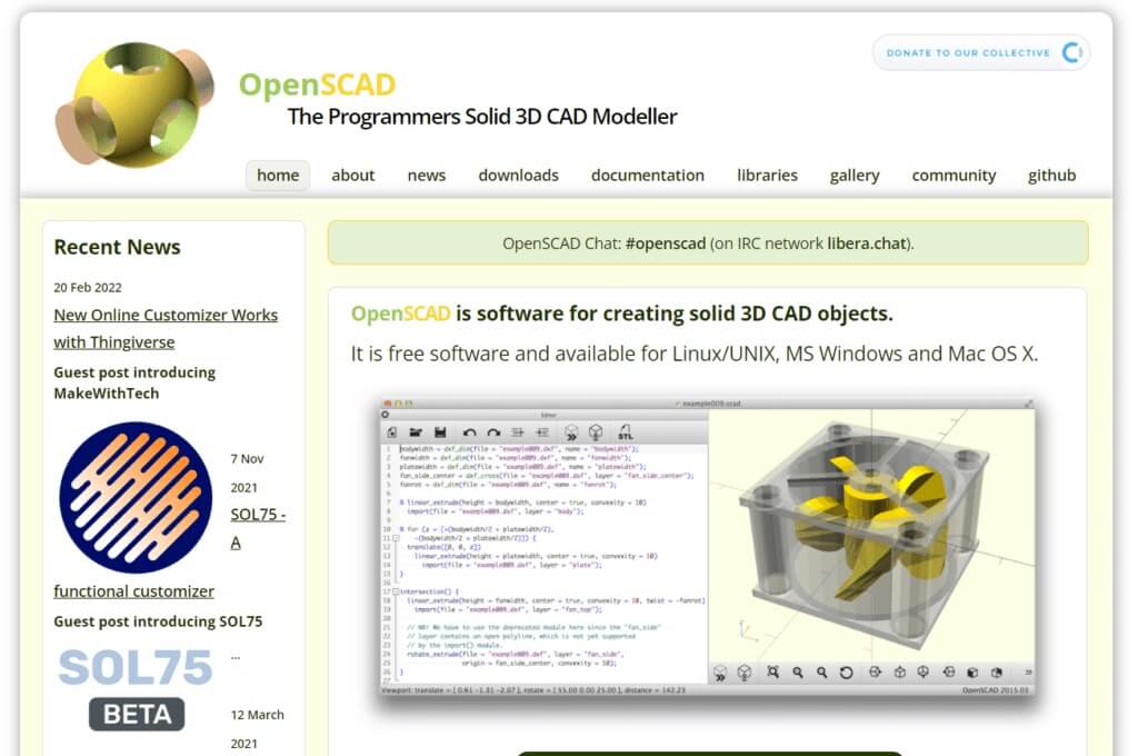 openscad-1024x680-1 26 أفضل برامج النمذجة ثلاثية الأبعاد