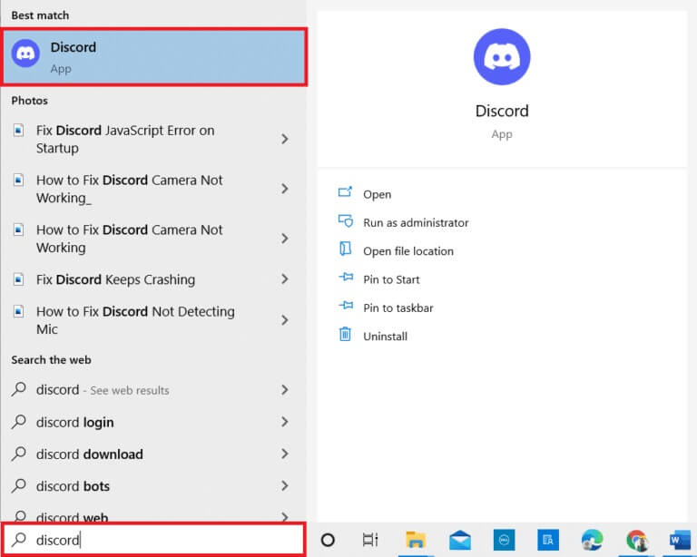 press-the-windows-key-type-discord-and-launch-it-768x614-1 كيفية إصلاح مشكلة تأخر مشاركة شاشة Discord