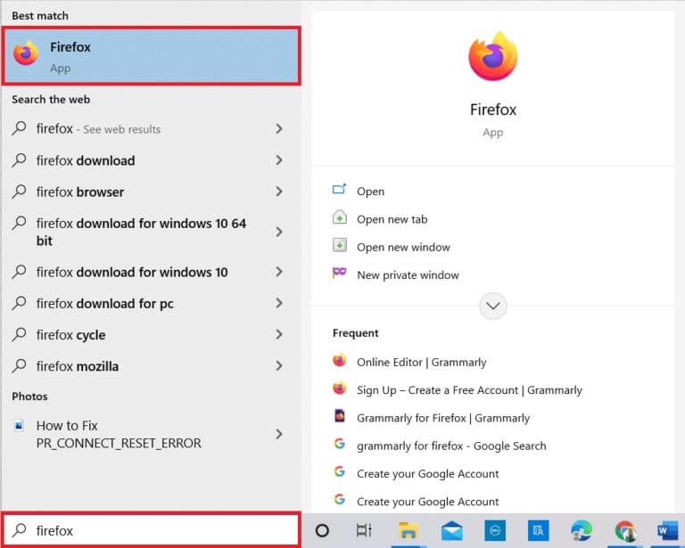 press-the-windows-key-type-firefox-and-open-it-1-768x615-1 إصلاح عدم استجابة Firefox