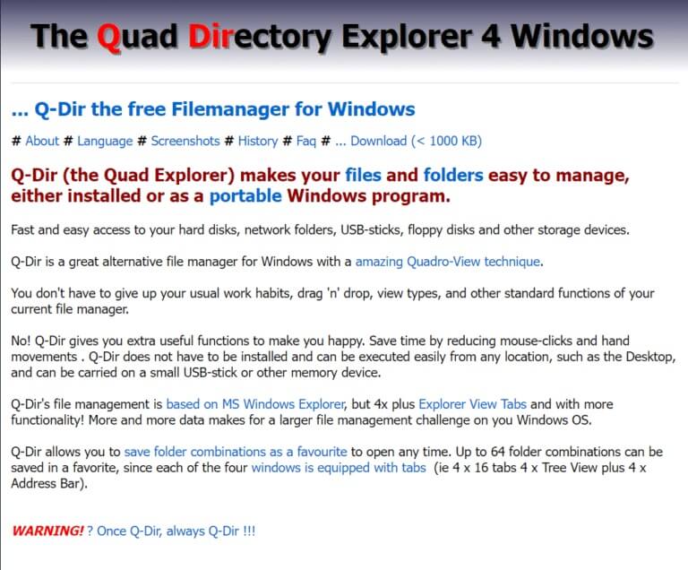 q-dir-768x636-1 19 أفضل مدير ملفات مجاني لنظام التشغيل Windows