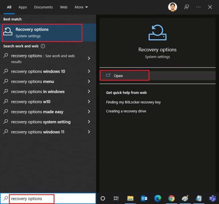 recovery-options-search-1-1-768x713-1 إصلاح خطأ 0x8007000d في تحديث Windows