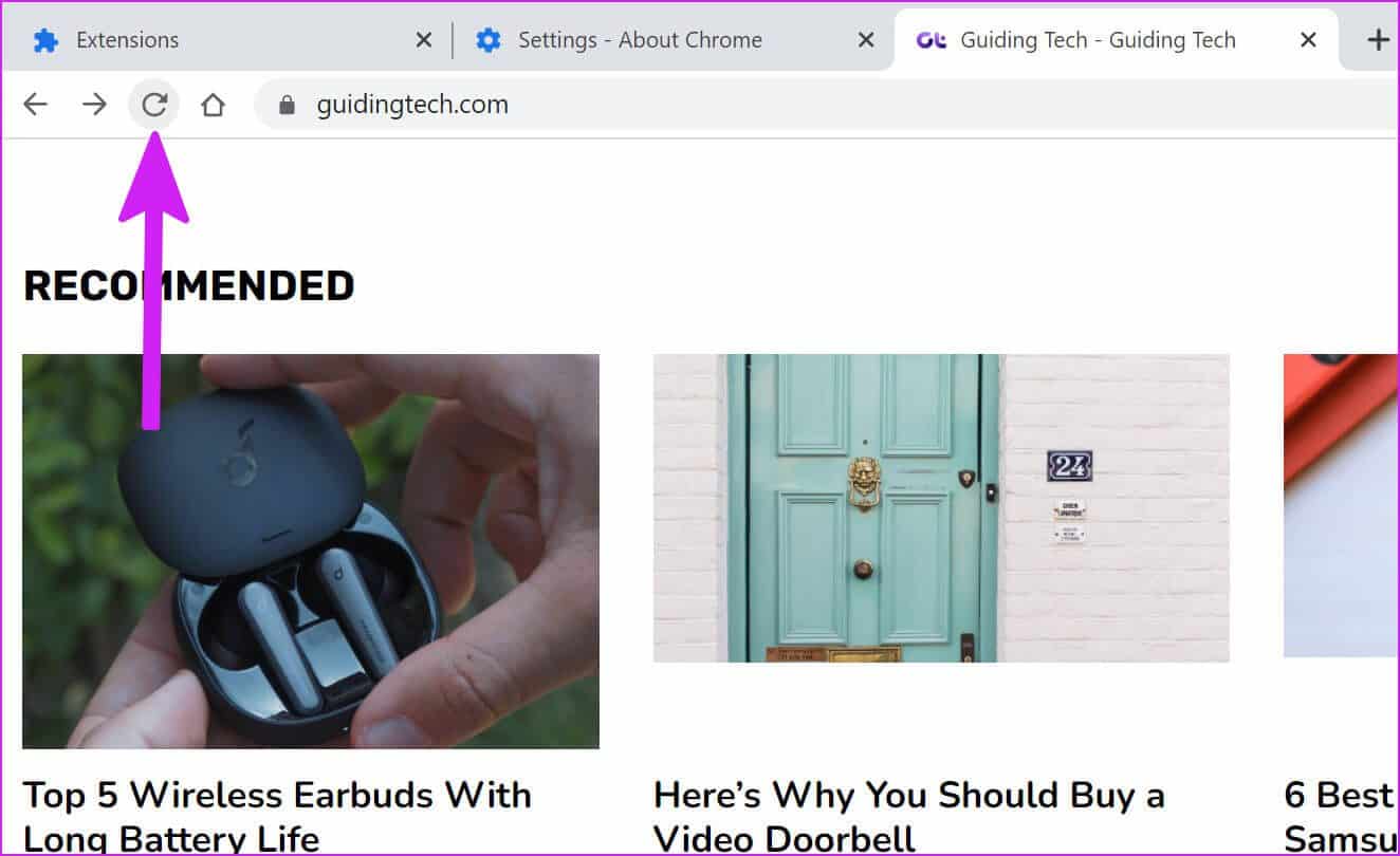 reload-webpage-fix-page-crash-in-google-chrome 9 أفضل الطرق لإصلاح خطأ تعطل الصفحة في Google Chrome