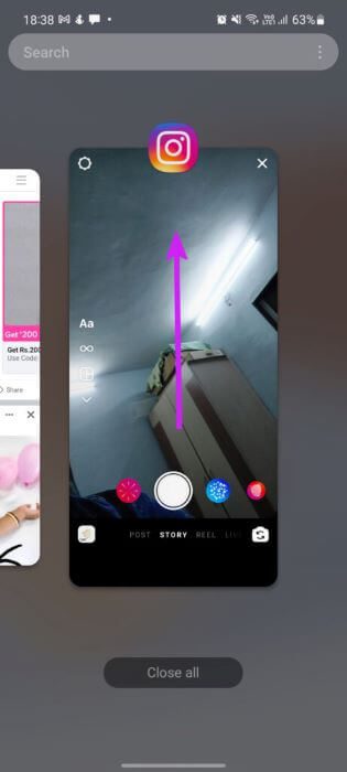 remove-app-from-multitasking-menu-461x1024-1 أفضل 9 طرق لإصلاح خطأ فشل الكاميرا في هواتف Samsung Galaxy