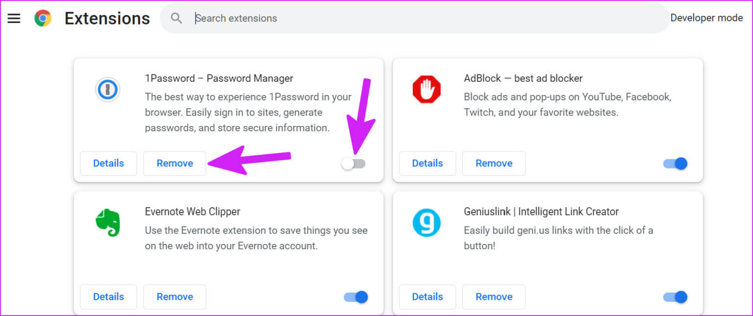 remove-chrome-extensions-fix-page-crash-in-google-chrome-1536x645-1 9 أفضل الطرق لإصلاح خطأ تعطل الصفحة في Google Chrome