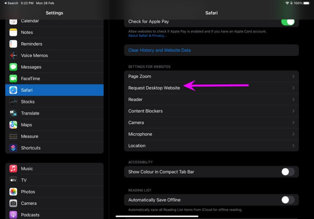 request-desktop-site-on-iPad-1024x715-1 كيفية طلب موقع سطح المكتب على Safari على iPhone و iPad