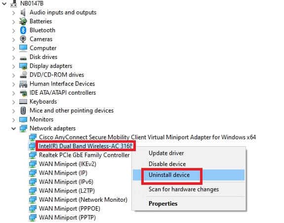 right-click-on-driver-and-update إصلاح رمز الخطأ 5003 Zoom غير قادر على الاتصال