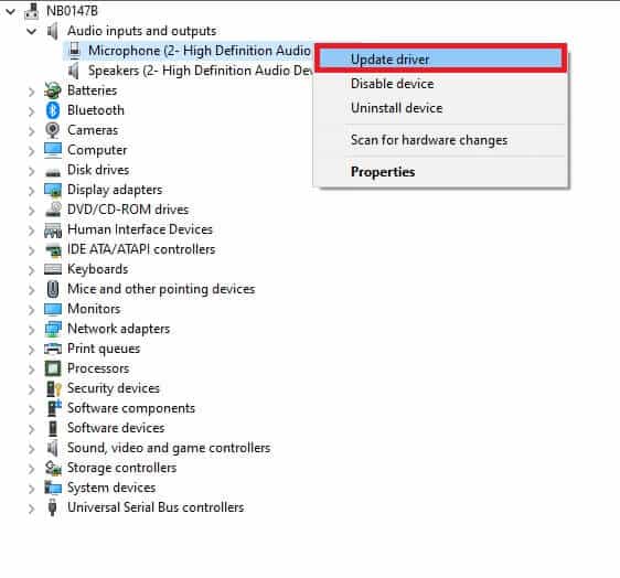 right-click-on-the-audio-card-driver-and-click-upd كيفية إصلاح مشكلة تأخر مشاركة شاشة Discord