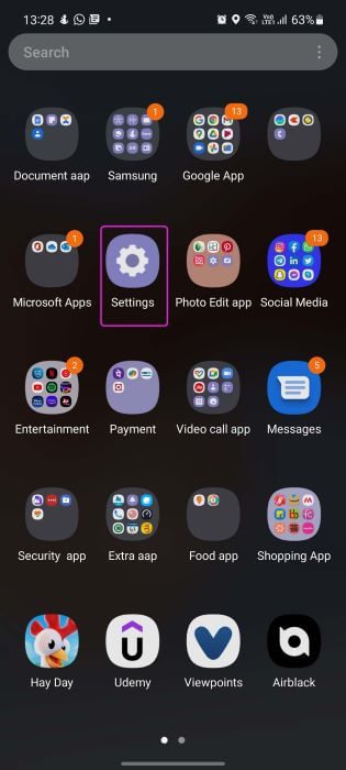 samsung-settings-1 أفضل 8 طرق لإصلاح عدم عمل الماسح الضوئي لبصمات الأصابع على هواتف Samsung Galaxy