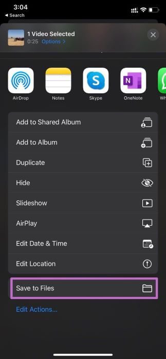 save-video-to-files أفضل 8 طرق لإصلاح عدم إرسال WhatsApp لمقاطع فيديو على iPhone و Android