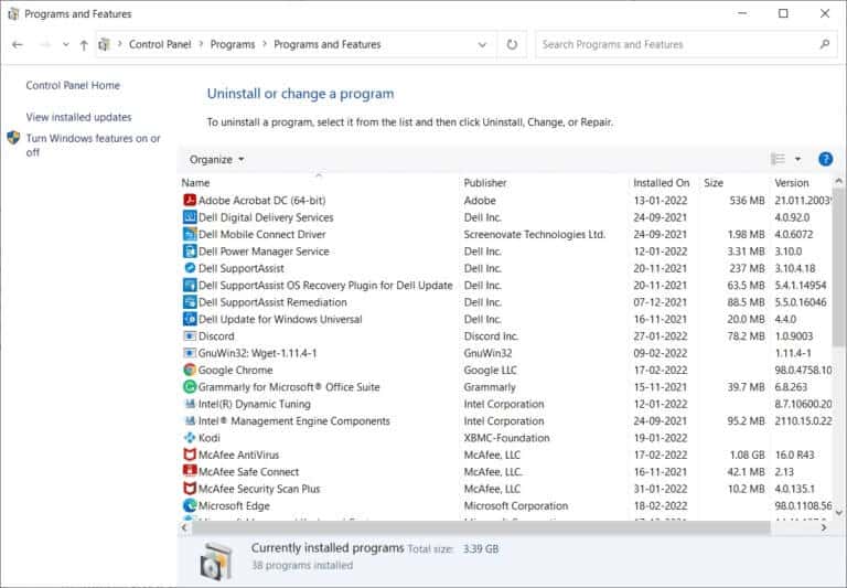 search-for-chromium-in-programs-and-features-windo-768x533-1 كيفية إلغاء تثبيت Chromium على Windows 10