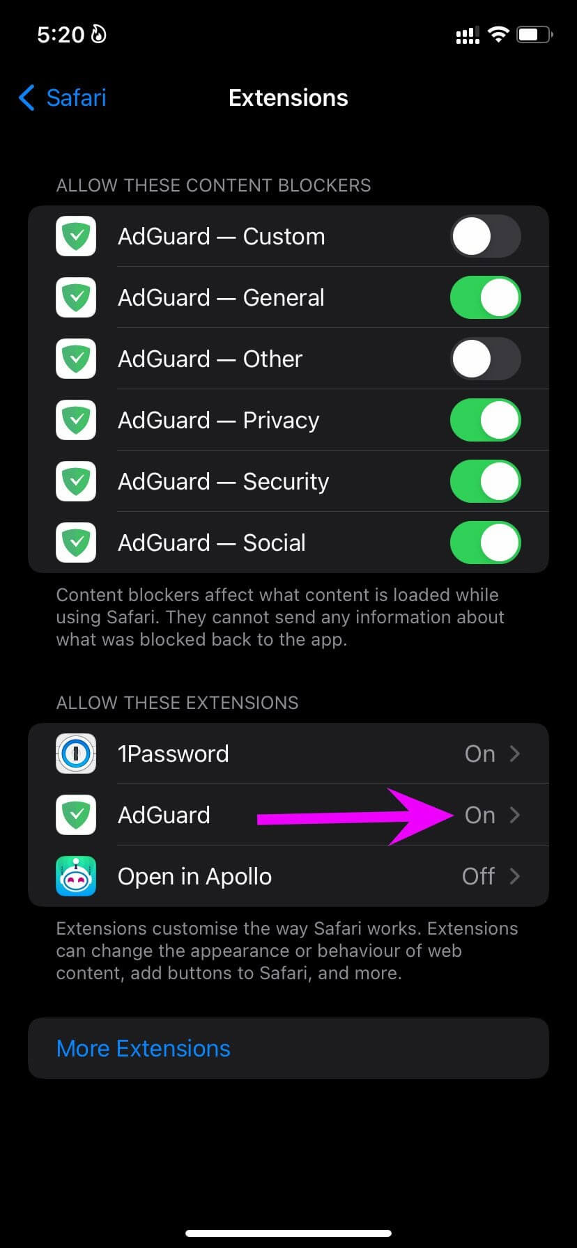 select-ad-blocker كيفية طلب موقع سطح المكتب على Safari على iPhone و iPad