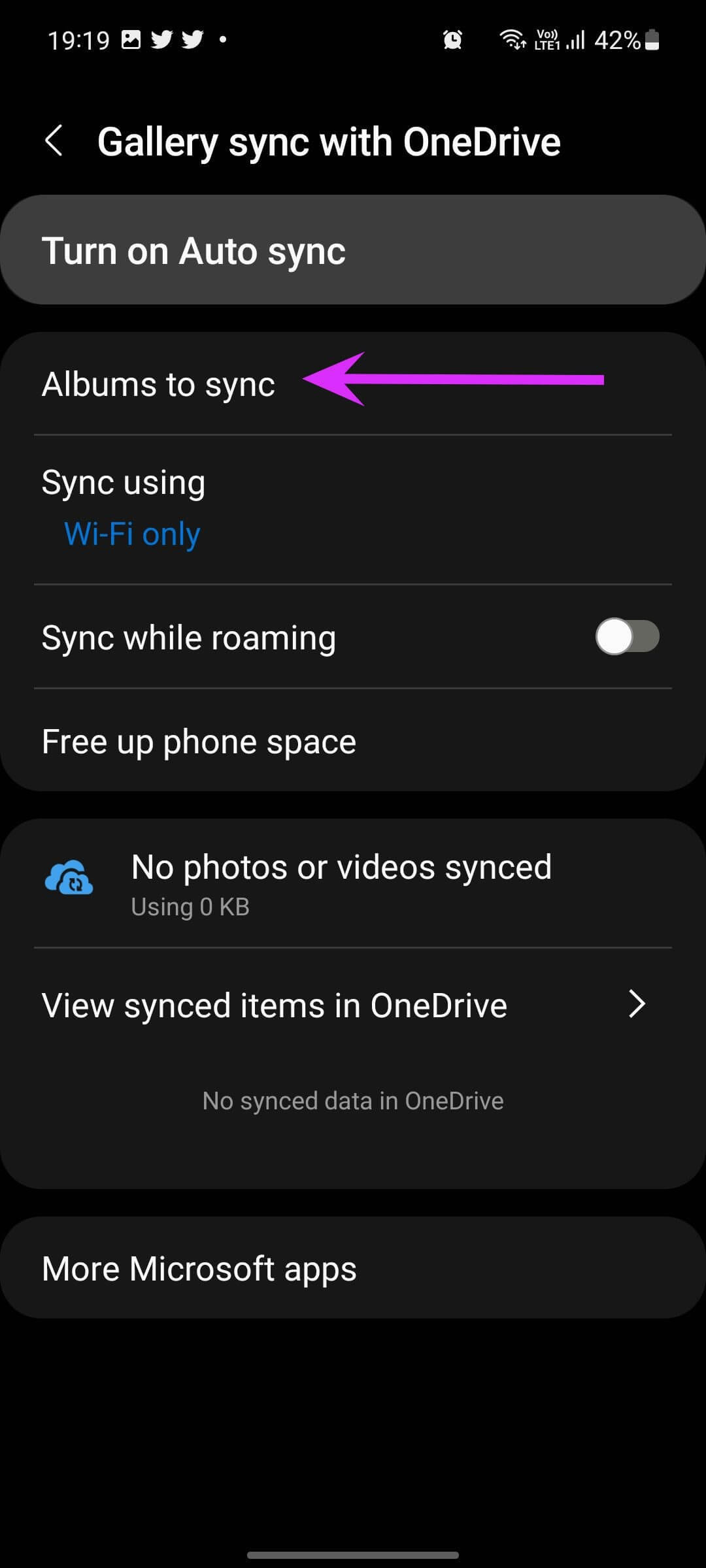 select-album-to-sync-use-onedrive-on-samsyung-galaxy-phone-1 كيفية استرداد الصور المحذوفة من هواتف Samsung Galaxy