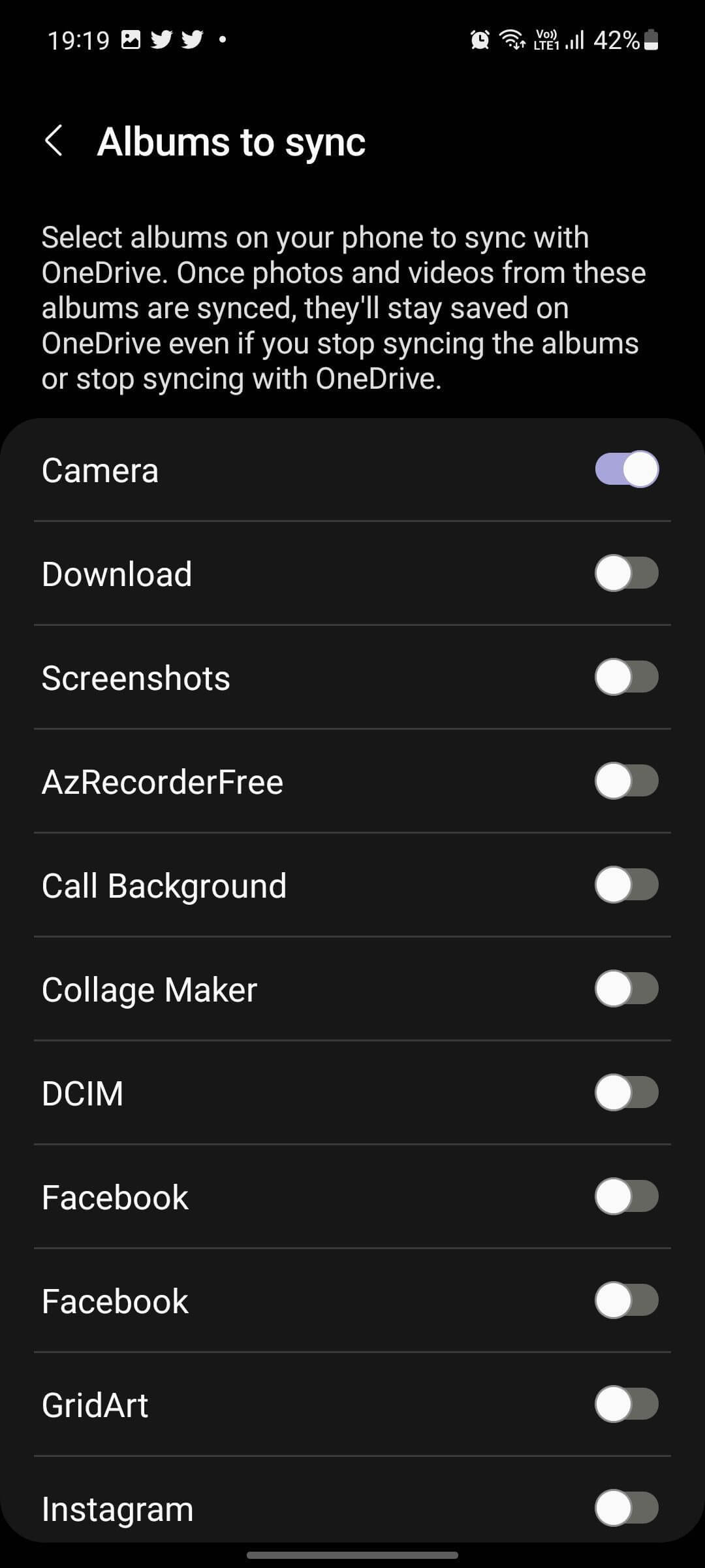 select-album-to-sync-with-onedrive-1 كيفية استرداد الصور المحذوفة من هواتف Samsung Galaxy