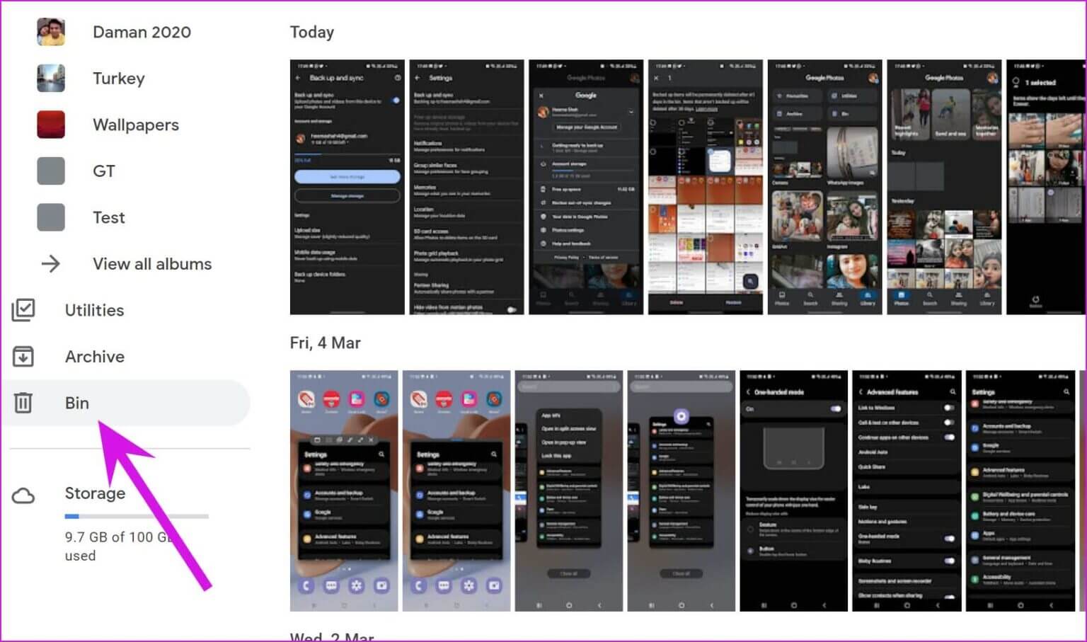 select-bin-1536x907-1 كيفية استرداد الصور المحذوفة من هواتف Samsung Galaxy