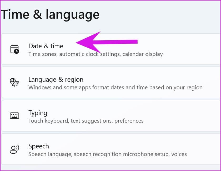 select-date-and-time-fix-mail-app-not-working-on-windows-11 أهم 8 طرق لإصلاح عدم عمل البريد والتقويم على Windows 11