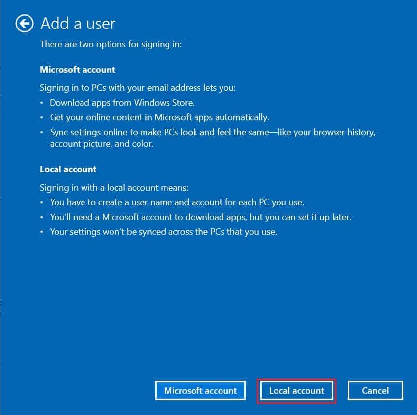 select-local-account-button كيفية تغيير Chrome كمتصفح افتراضي