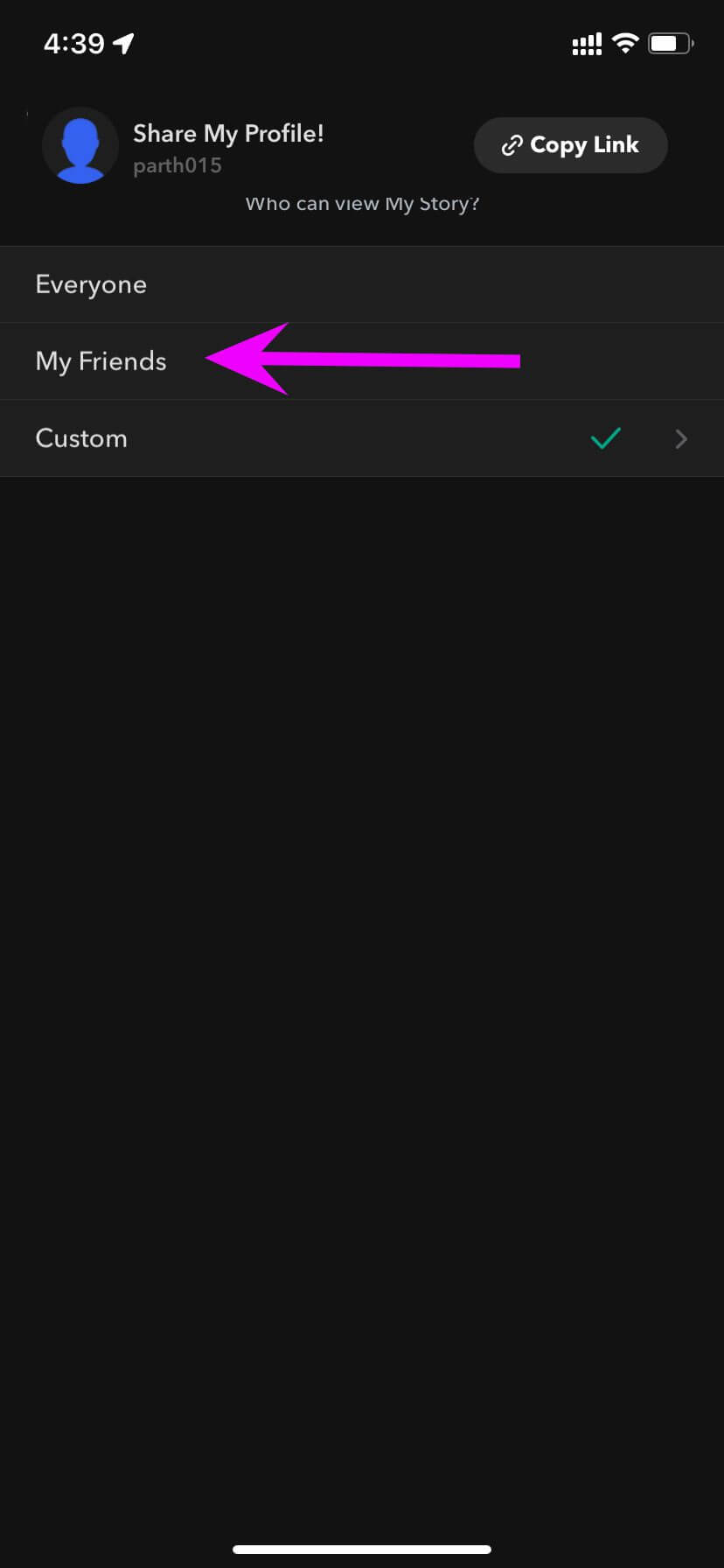 select-my-friends-hide-story-from-someone-on-snapchat كيفية إخفاء قصتك عن شخص ما على Snapchat
