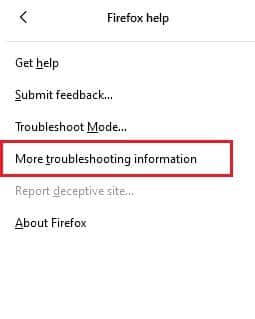 select-the-more-troubleshooting-information-option إصلاح Firefox قيد التشغيل بالفعل