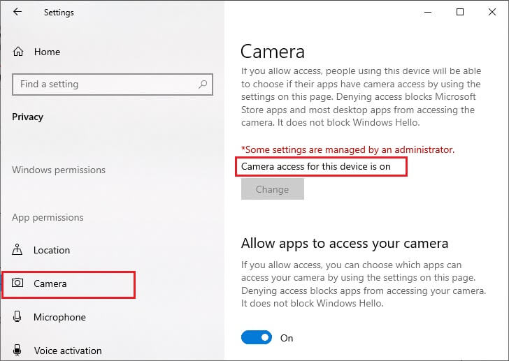 إصلاح الخطأ 0xC00D36D5 لا توجد كاميرات مرفقة في Windows 10 - %categories