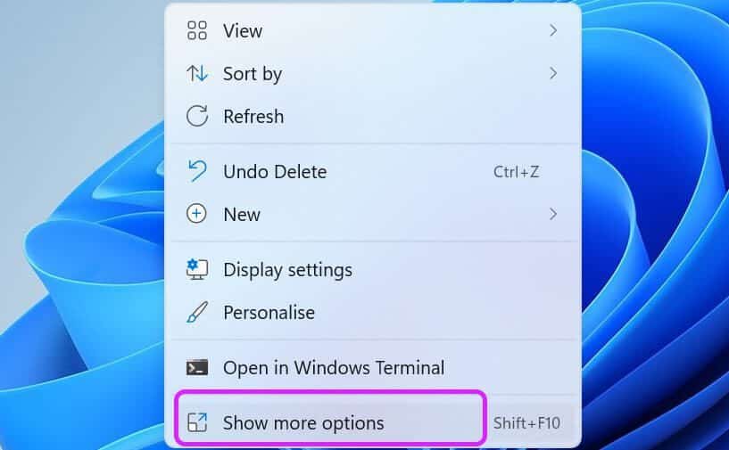 show-more-options-Fix-Intel-Graphics-Panel-Not-Showing-After-Windows-11-Update إصلاح عدم ظهور Intel Graphics بعد تحديث Windows 11