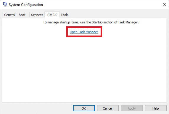 switch-to-the-startup-tab-and-click-the-link-to-op إصلاح خطأ تغيير شبكة Microsoft Edge في Windows 10