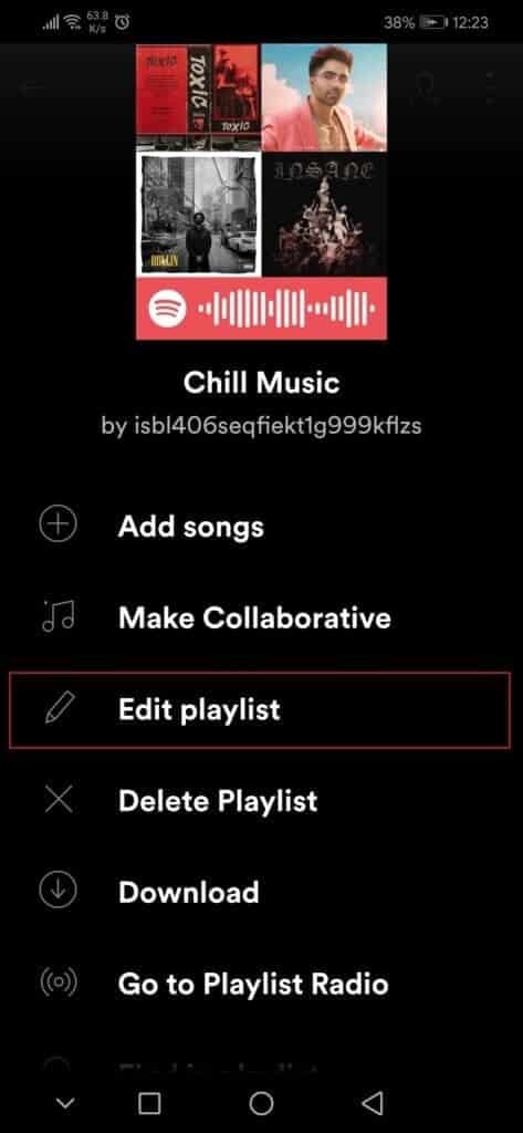 tap-on-Edit-playlist-option-in-Spotify-app-Honor-Play-Android-473x1024-1 كيفية تغيير صورة قائمة تشغيل Spotify