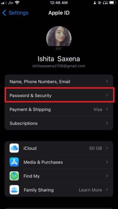 tap-on-password-security إصلاح خطأ فشل التحقق عند الاتصال بخادم معرف Apple