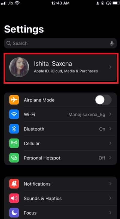 tap-on-your-profile إصلاح خطأ فشل التحقق عند الاتصال بخادم معرف Apple