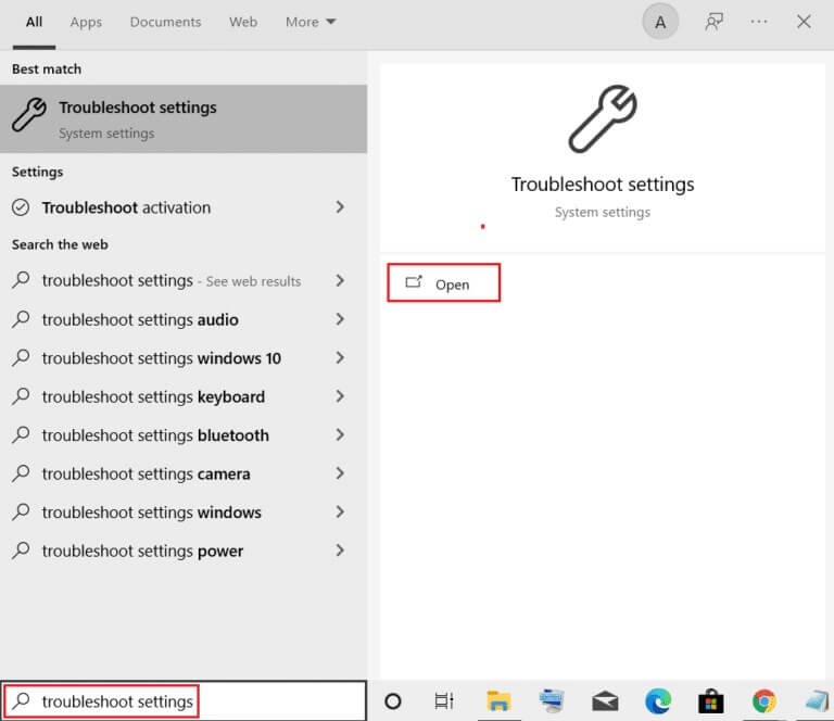 troubleshoot-setting-in-Windows-search-menu-768x664-1 إصلاح خطأ تغيير شبكة Microsoft Edge في Windows 10
