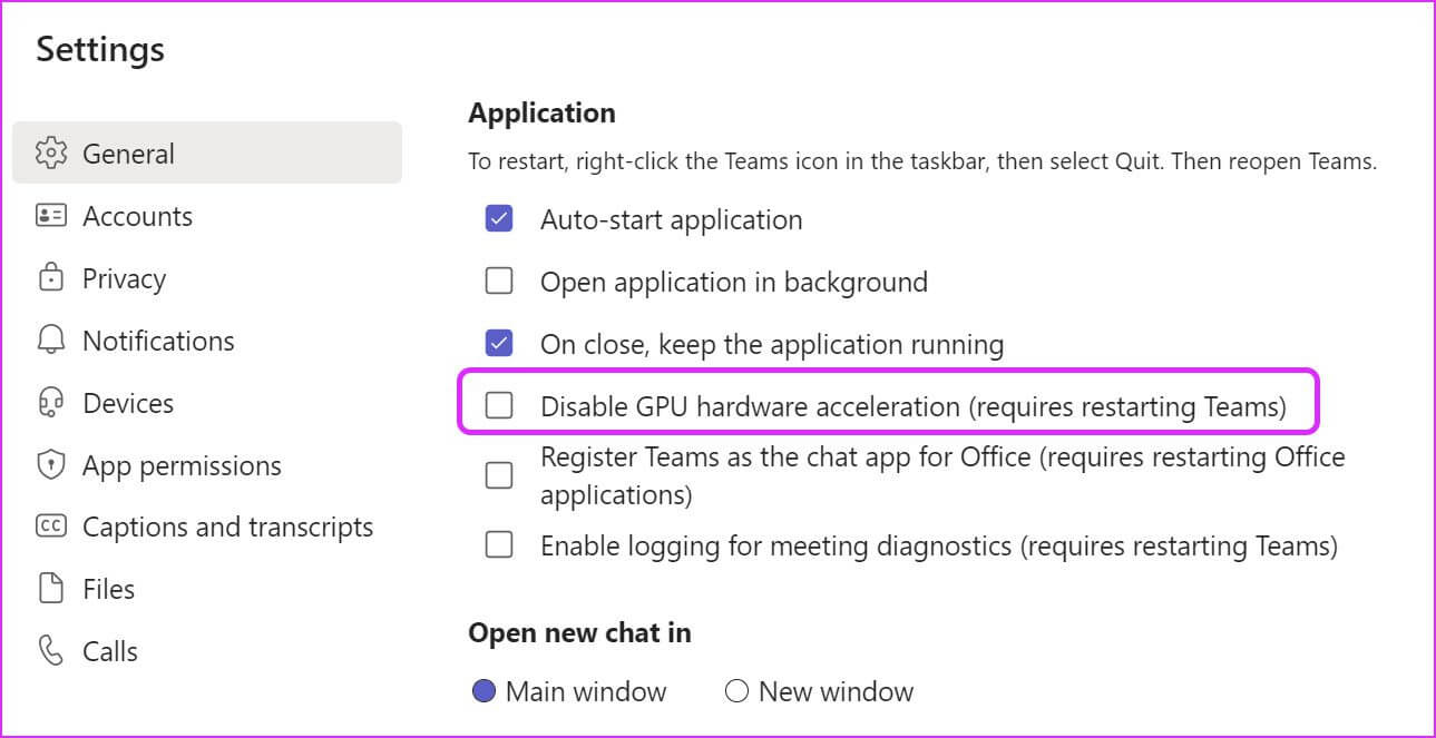 turn-off-GPU-acceleration-Fix-Microsoft-Teams-Not-Displaying-Images-on-Windows أفضل 8 طرق لإصلاح عدم عرض Microsoft Teams للصور على Windows