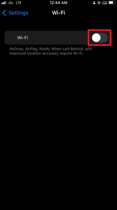 turn-your-wifi-off إصلاح خطأ فشل التحقق عند الاتصال بخادم معرف Apple