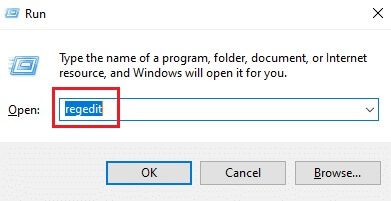 type-regedit-on-the-run-dialog-box إصلاح الاختناق الحراري للكمبيوتر المحمول