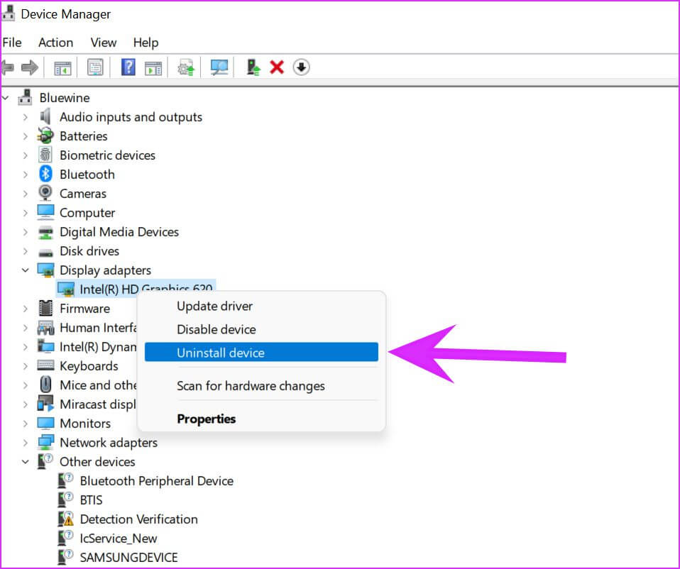 uninstall-drivers-Fix-Intel-Graphics-Panel-Not-Showing-After-Windows-11-Update إصلاح عدم ظهور Intel Graphics بعد تحديث Windows 11