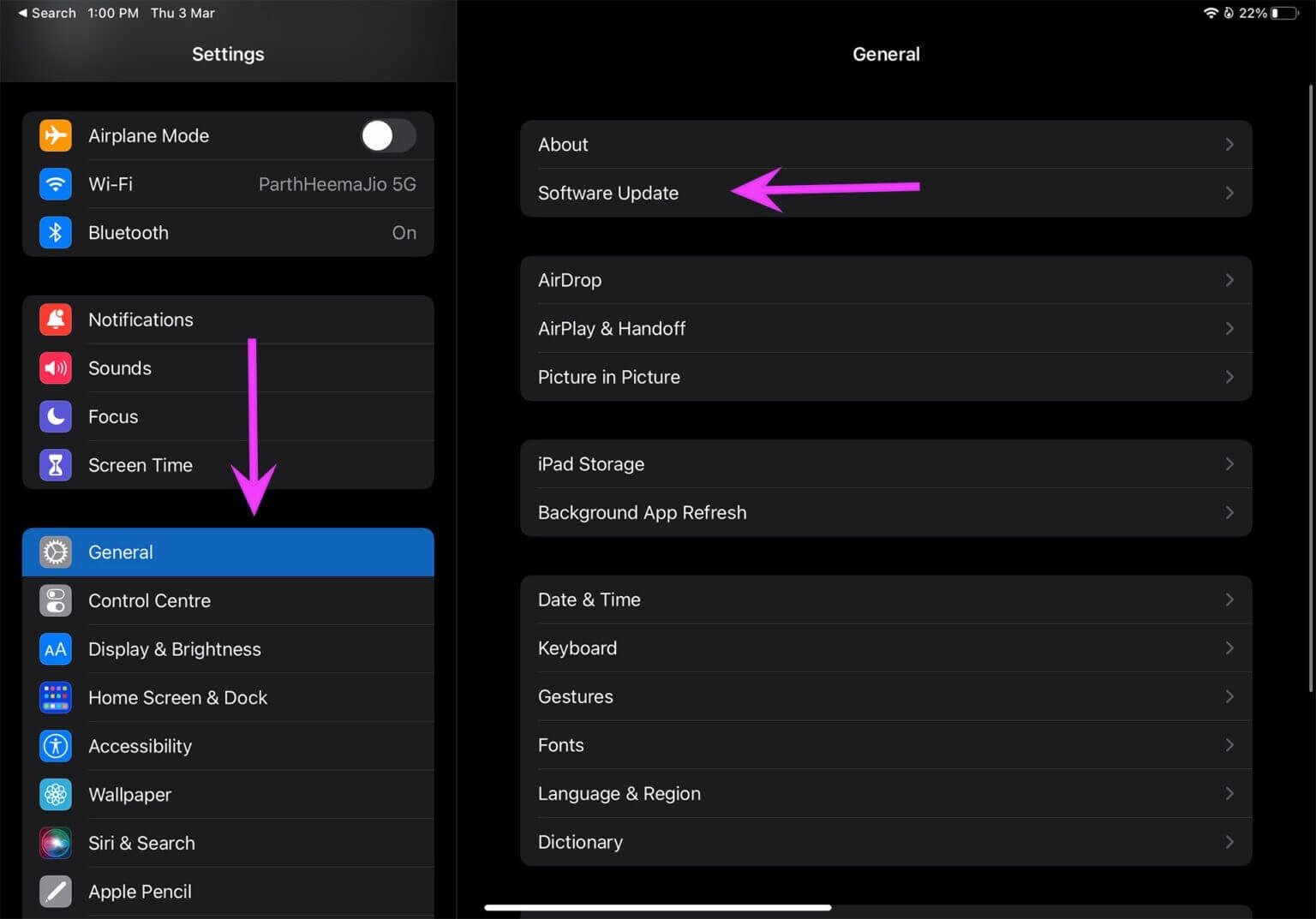 update-iPadOS-fix-Apple-Pencil-not-working-on-iPad-1536x1073-1 أفضل 9 طرق لإصلاح عدم عمل Apple Pencil على iPad