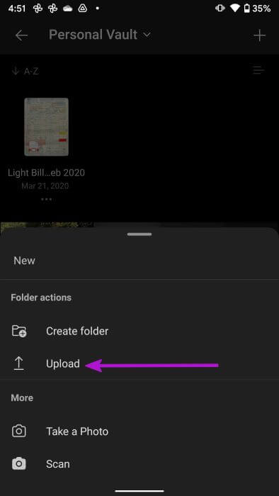 upload-media-to-personal-vault أفضل 3 طرق لإخفاء الصور ومقاطع الفيديو على هواتف Samsung Galaxy